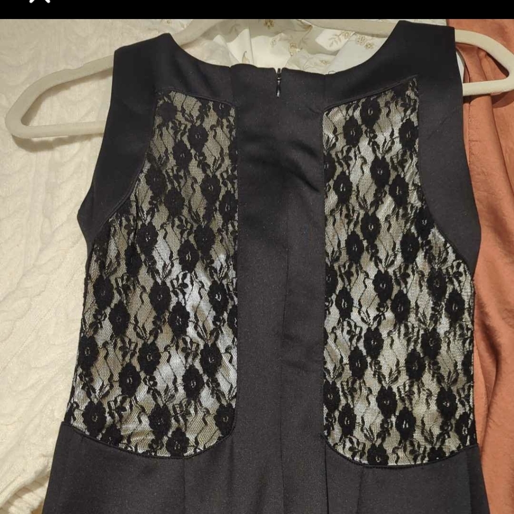 Black Dress with Lace Detail
